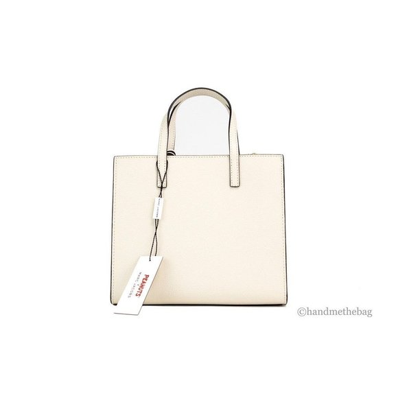 NEW Marc Jacobs X Peanuts Small Ivory Leather Woodstock Tote Crossbody Bag Purse - Picture 11 of 11